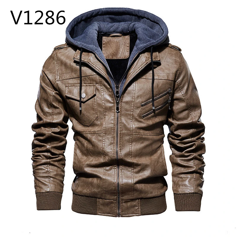 V1286 мужские Куртки из искусственной кожи, верхняя одежда, кожаные толстовки, пальто для мужчин, крутые, зима-осень, Harajuku, мотоциклетные, на заказ, с принтом автомобиля, куртка с логотипом
