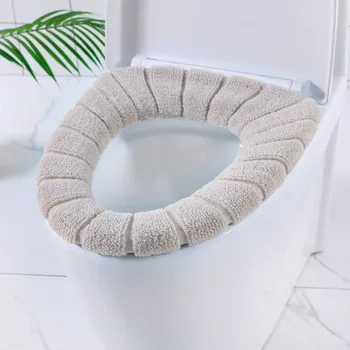 

Nordic Style O-knit Cotton Thread Super Soft Toilet Seat Cushion, Thickened Universal Toilet Seat Cover