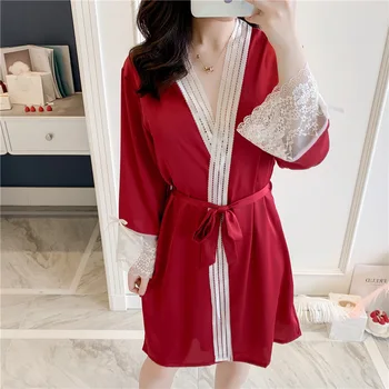 

2020 New Style Sexy Slip Nightdress Piece Nightgown Female Model Silk Lace Princess Lace Sweet Pajamas
