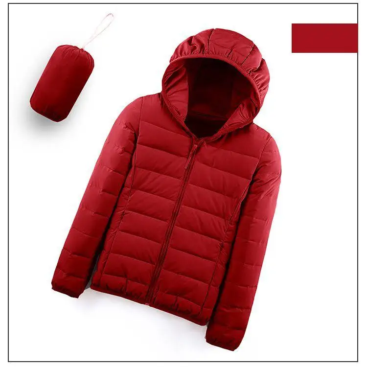 NewBang Matt Fabric Women's Down Jackets Ultra Light Duck Down Women Lightweight Coat Hooded Female Windbreaker Parka Plus Coats - Цвет: red