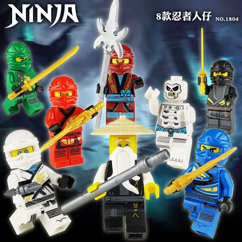 

People 8 Phantom Ninja Dolls Building block Toys Compatible with Legoinglys Assembl DIY Educating Children Toys Christmas Gifts