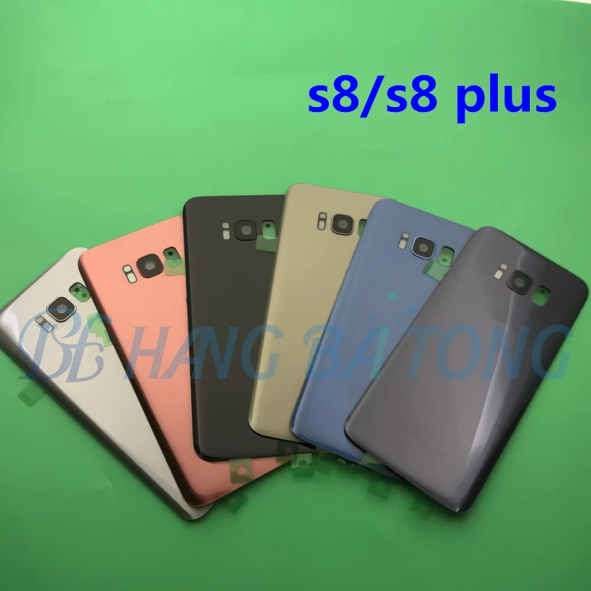 

Back Battery Cover Case Samsung Galaxy S8 G950 G950F S8 +plus G955 G955F Rear Door Housing Glass Panel Replacement Part