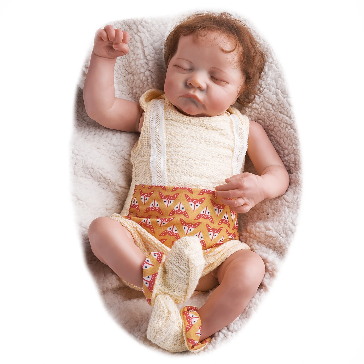 ADFO Bebe Reborn Baby Doll 20 дюймов реалистичные куклы новорожденных милый спальный реборн