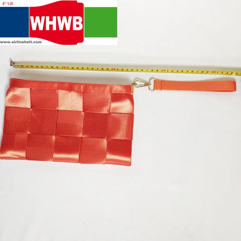 WHWB Safety Seat Belt Special sewing Party Purse Cash Holder Wallet Purse Grid splice high-capacity Fashion and durability