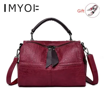 

Retro Women Bag Handbag Middle-aged Simple PU Leather Shoulder Bag Casual Large Capacity Ladies Tote Bag Sac A Main Femme