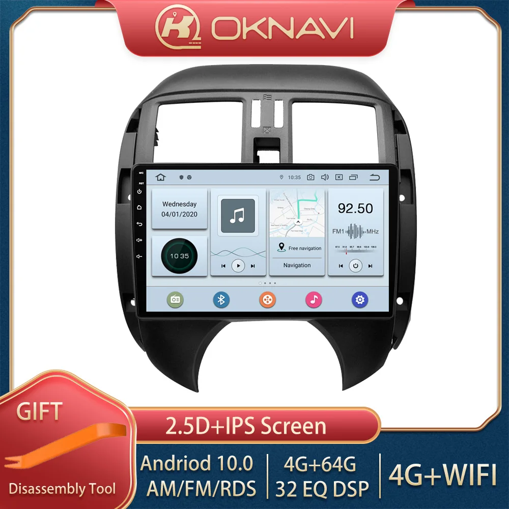 Автомобильный мультимедийный плеер OKNAVI 9 дюймов Android 0 для Nissan-Old Versa 2012 2013 2014 радио