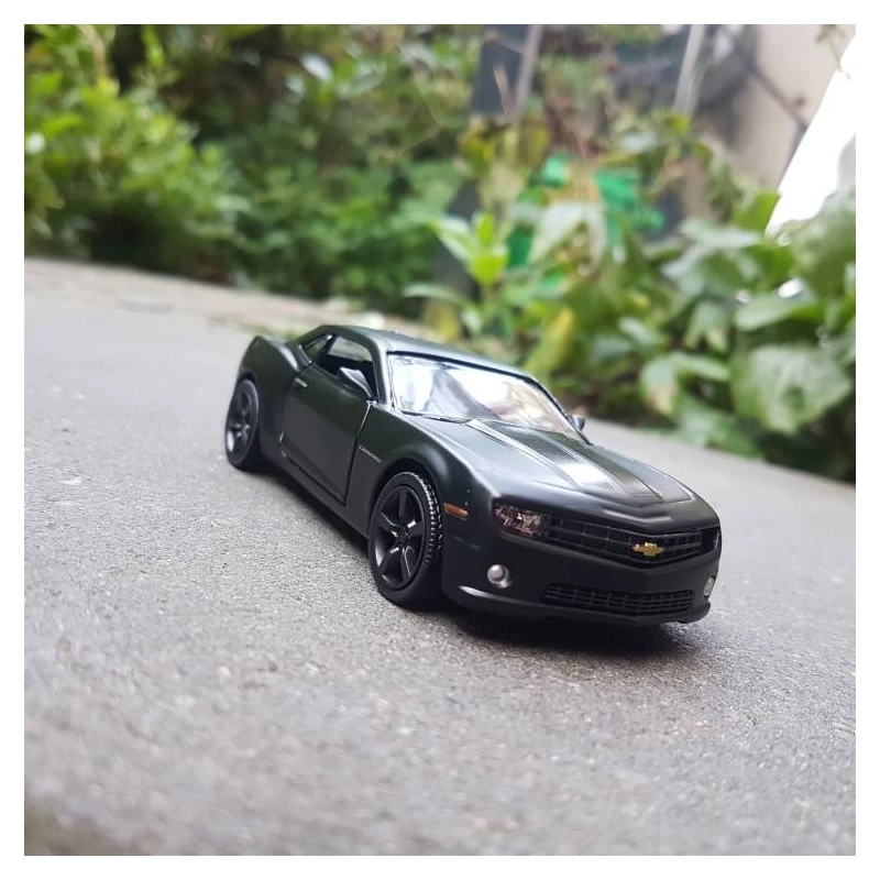Licensed Diecast Metal 1:36 Scale Collection Car Model For TheChevrolet Camaro Alloy Pull Back Toys Vehicle - Matte Black die cast toy cars