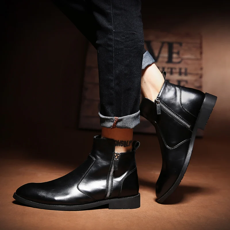 Мужская кожаная обувь; мужские ботинки; Роскошные брендовые Мужские ботинки в джентльменском стиле; мокасины; Повседневная обувь; мужские модные кроссовки; sapatos masculino VII