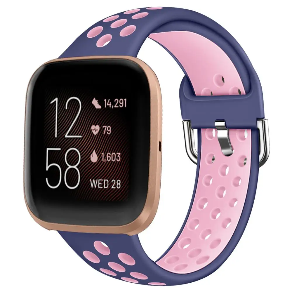 

For Fitbit Versa 2 Strap Double Color TPU Watch Bracelet for Fitbit Versa Lite Watchband Buckle Strap Accessorie Correa Fashion