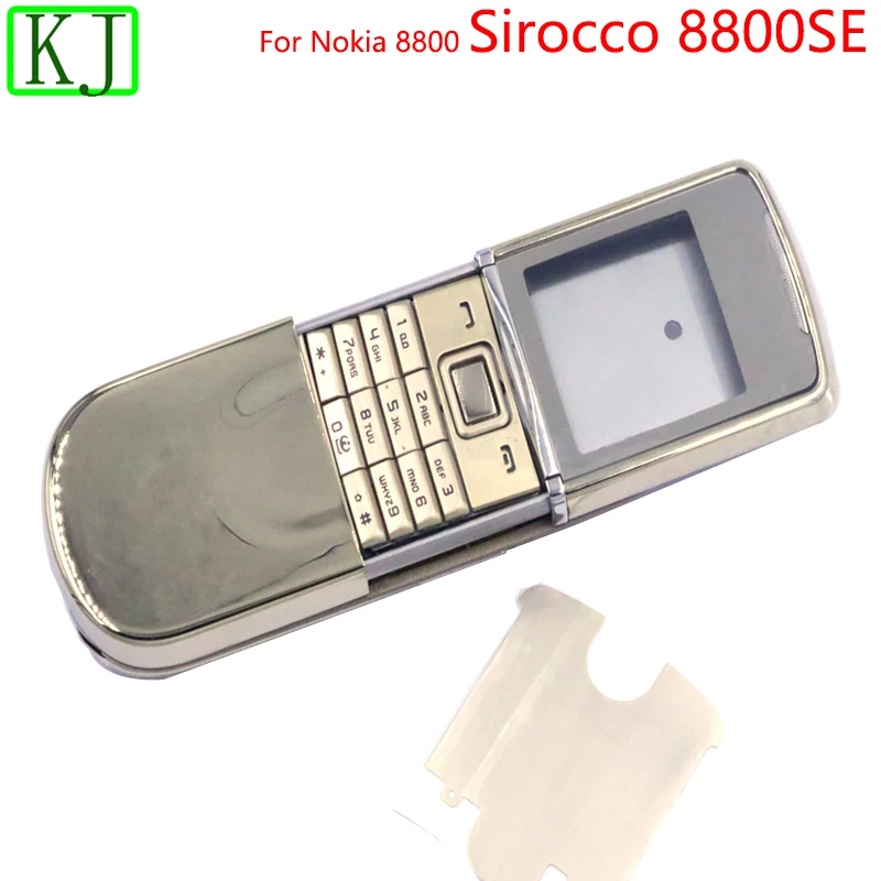 Для Nokia 8800 Sirocco 8800SE полный корпус крышка батареи задняя дверь металлическая рамка русская английская клавиатура для 8800se корпус