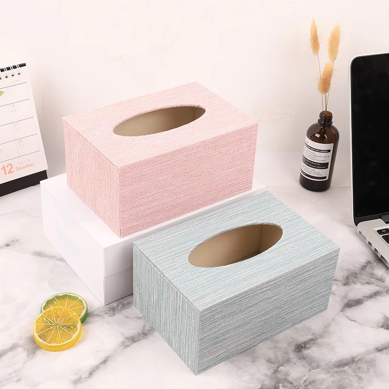 

2020 nian New Style Simple European Style Wood Grain Napkin Box Household Versatile Living Room Paper Extraction Box Desktop Tis