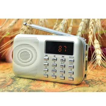 

Portable Mini Stereo LCD Digital FM Radio Speaker with LED Light and Rechargeable Battery Support USB TF Card Mp3 Music PlayerUM