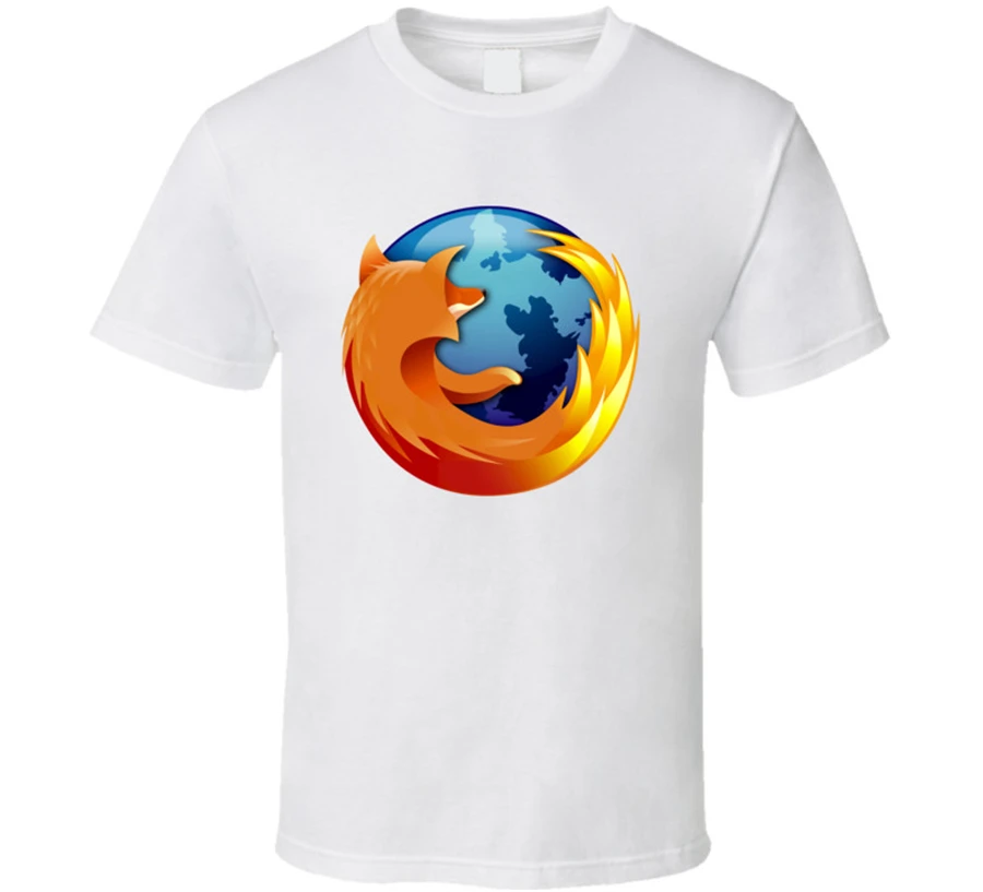 New Firefox Internet Browser Cool App Icon Men's T-Shirt Size S-2XL-3XL Adults Casual Tops Tee Shirt | Мужская одежда