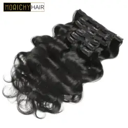 Натуральные бразильские волосы для наращивания Morichy #1 #2 # 1B, не Реми-волосы для женщин 7 шт./компл
