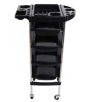 

Warehouse shelfs Professional Multi-Functional Hair Salon Tool Storage Cart Trolley with Universal Wheels (Red) Shelfs
