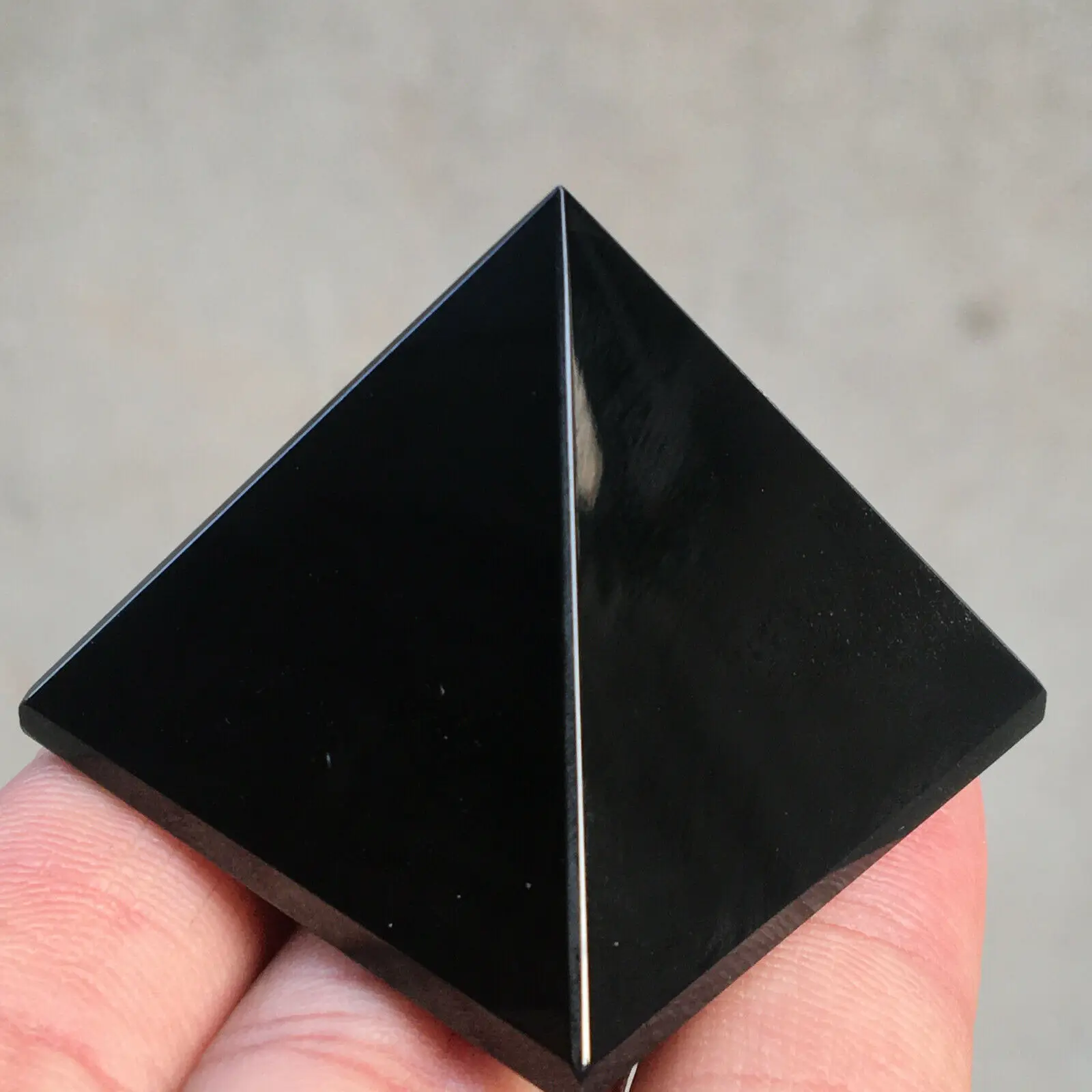 4-10cm Black Obsidian Healing Pyramid Natural Mineral Triangled Crystal Point wholesale 4