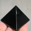 4-10cm Black Obsidian Healing Pyramid Natural Mineral Triangled Crystal Point wholesale 4