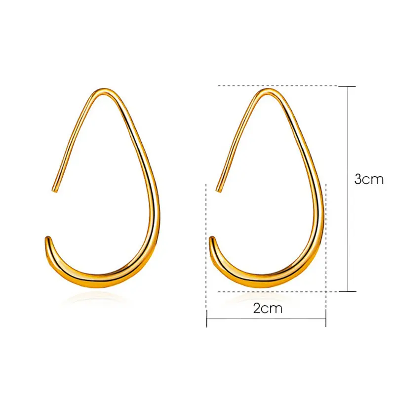 

Simple Water Drop Earring Beautiful Ladies Earrings Personality Geometric Alloy Earrings Fashion Jewelry Gift Earring For Women