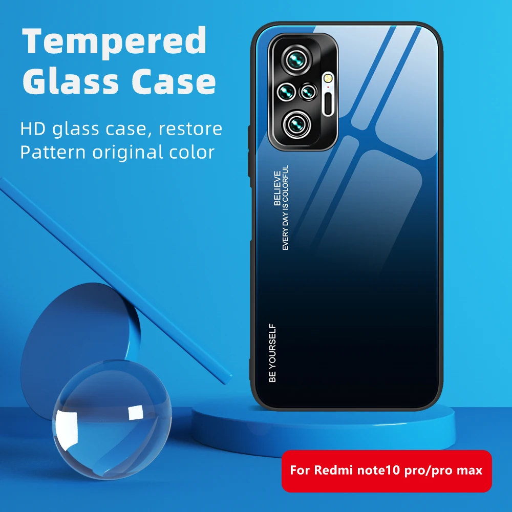 pouch mobile Tempered Glass Case For Redmi Note11 9Pro 9S 8 8T 7 6 5 9A 8A 7A 6A Tpu soft edge Redmi Note10Pro 8T 8Pro 7Pro cubierta dura mobile flip cover