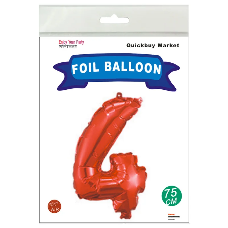 32inch number foil balloon -independant package -4