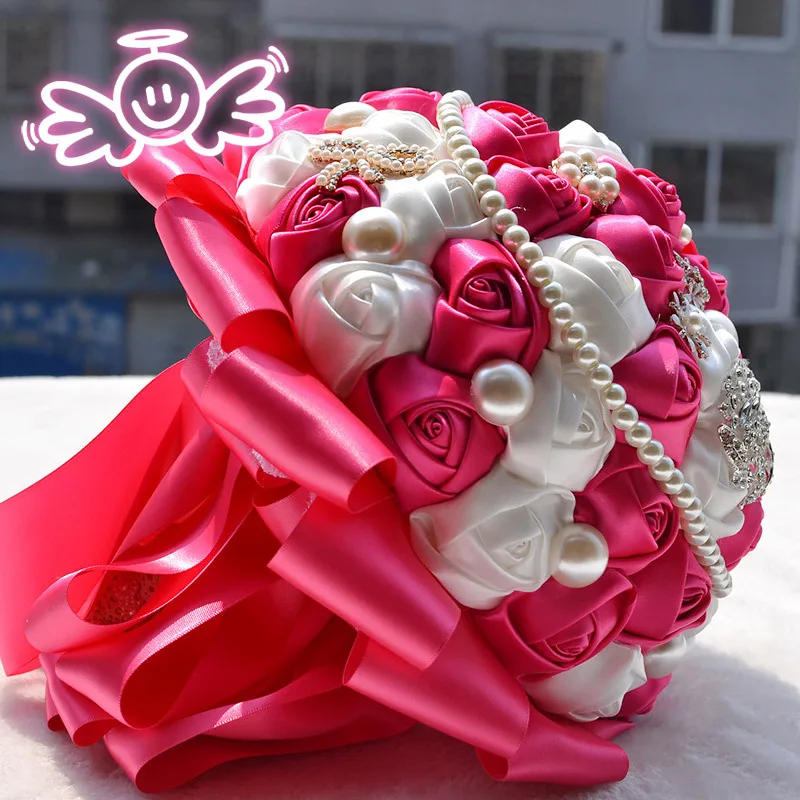 Crystal Luxury Bling Wedding Bouquet Sparkle Brooch Bouquet Wedding Accessory Artifical Flowers Pearls Bridal Bouquets