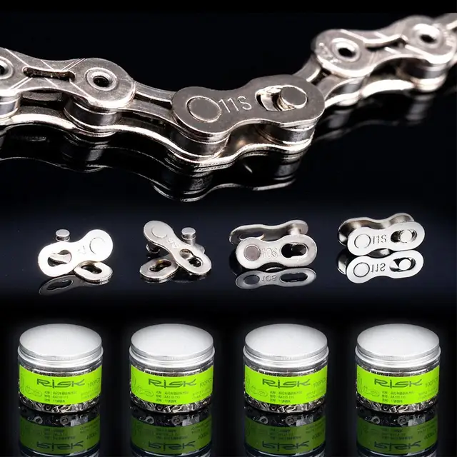 RISK Mountain Road Bike Chain Magic Buckle 8S/9/10/11/24/27/30 Speed Chain Quick Release Buckle 3
