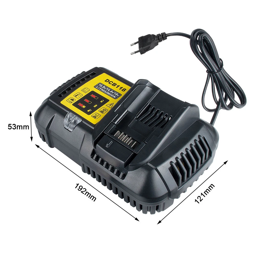 Carregador de Bateria Substituição para Dewalt Waitley Li-ion Ferramenta Carregamento Rápido 4.5a 10.8v 14.4v 18v 20v ue Plug Dcb200 140 105 Dcb118 - Image 6
