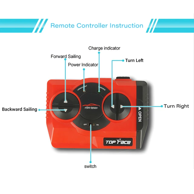 Create Toys Mini RC Submarine RC Toy Remote Control Waterproof Diving Christmas Gift for Kids Boys 4