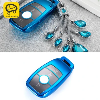 

CarManGo for Mercedes Benz A B C E S Class GLA CLA G500 GLE GLC ML GLK G Auto Car Key Cover Case Holder Chain Protector Shell