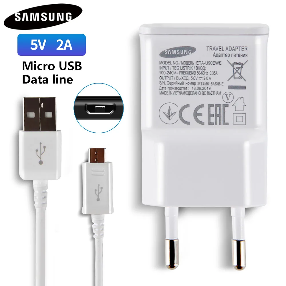 Samsung оригинальный Micro USB кабель переменного тока стены зарядное устройство