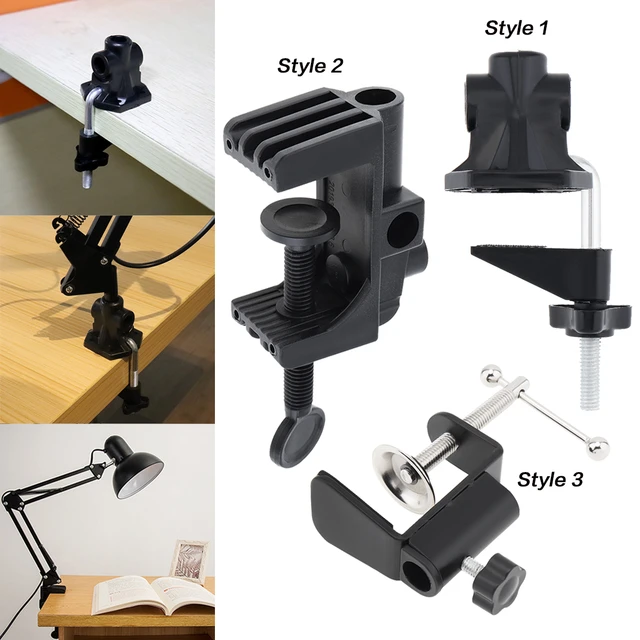 Universal Halterung Clamp LED Lampe Zubehör DIY Fixed Schraube Metall  Kunststoff Schreibtisch Lampe Halter Clip für Broadcast Mic Stand Clamp -  AliExpress