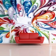 Индивидуальный размер фото современный минималистичный цвет воды арт абстрактные обои Гостиная ТВ фон стены спальни Обои фреска