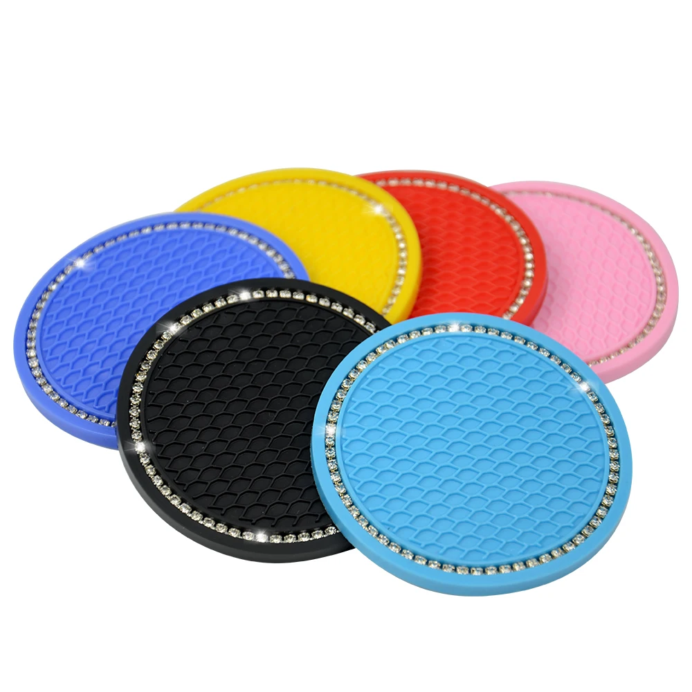 Universal Car Gadget Mats Honeycomb Water Creative Coaster StorageTreadmill Anti-slip Interior Accessories Rubber Pad Anti Slip