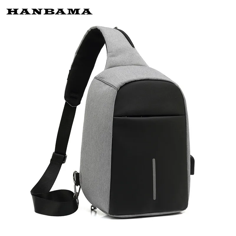 

Hummer Top Grade MEN'S Messenger Bag Single-shoulder Canvas Bag Trend Chest Pack Anti-Theft Wear-Resistant Casual Wallet Chest B