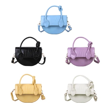 

Fashion Shoulder Saddle Bags Women Female PU Leather Solid Color Totes Handbag Classic Elegant Crossbody Shoulder Bag