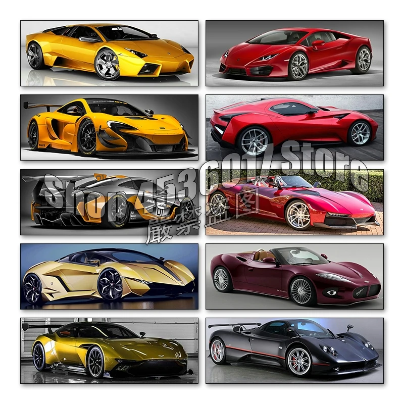 

Car 5d Diy Diamond Painting Cross Stitch Diamond Embroidery Advanced racing Art Mosaic Paintings Full Rhinestone Gift Stickers