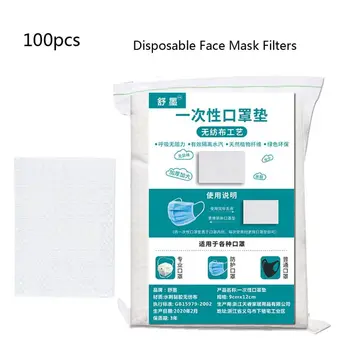 

100Pcs 3 Layers Breathable PM2.5 Activated Carbon Filter Anti Protective Filter Safe Mouth Mask Filters Disposable