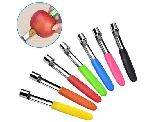 

Stainless Steel Easy Twist Core Seed Remover Fruit Apple Corer Pitter Seeder Kitchen Tool Random Color