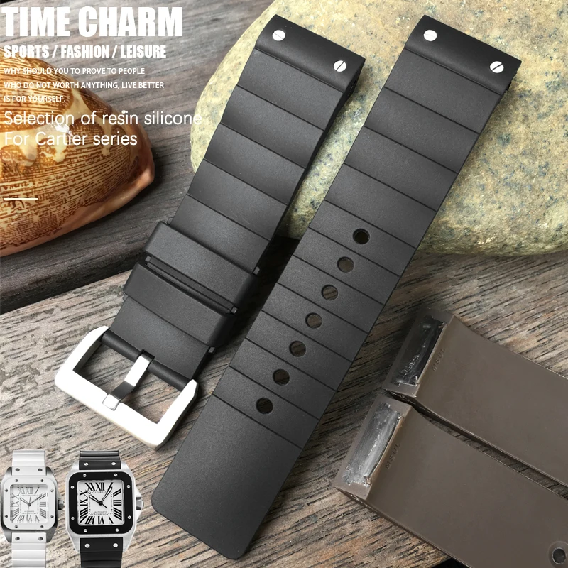 High Quality Rubber Watchband 23mm 