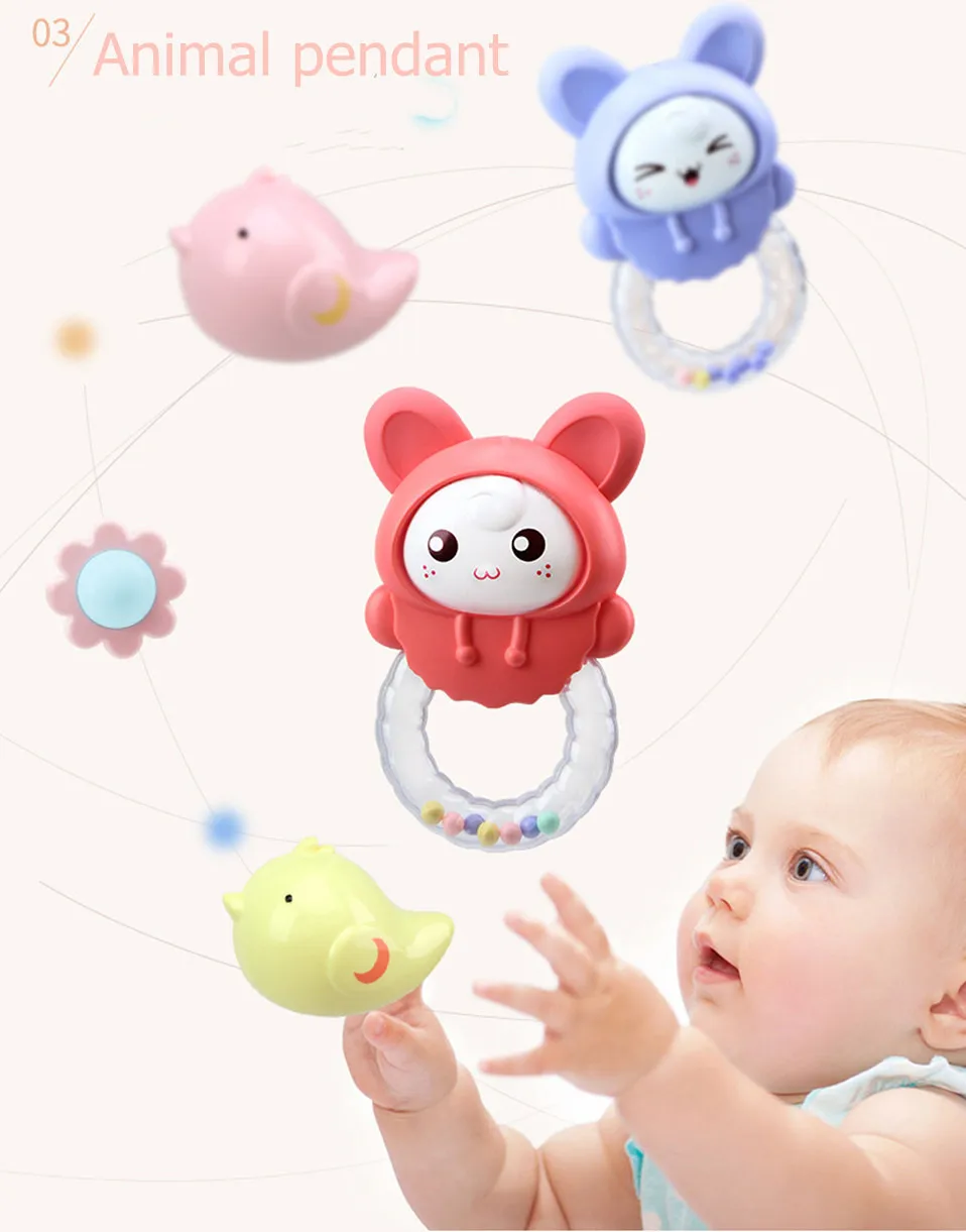 Подвесная игрушка для детской кроватки 0-12 месяцев, музыкальная шкатулка для новорожденных, проецирующая детская кровать, колокольчик с погремушками в виде животных, обучающие игрушки для детей раннего обучения