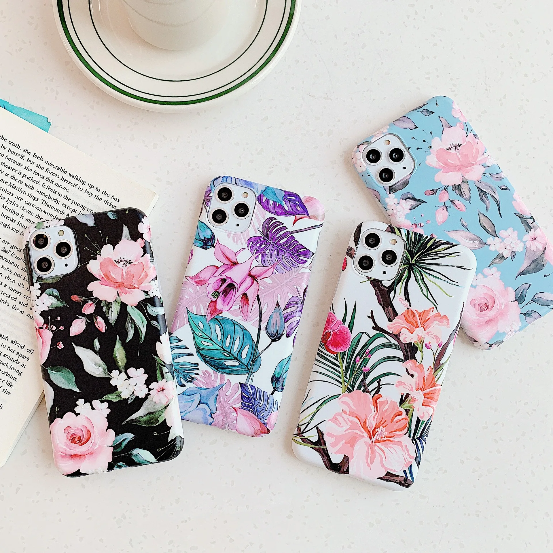 Funda De Telefono Acuarela Con Hojas Florales Para Iphone 11 Pro