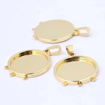 

Onwear 5pcs Stainless Steel 20mm Cabochon Pendant Trays Diy Blank Bezel Settings For Necklace Jewelry Making Supplies