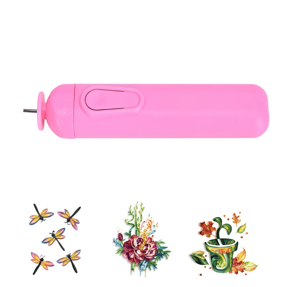 

Multi Function Pen DIY Electric Slotted Paper Craft Paper Quilling Tools Winder Steel Curling Pen Craft Accessories Random Color