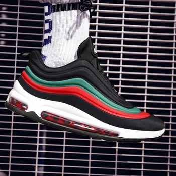 

REETENE New Fashion 2020 Men Sneakers Air Cushion Sports Running Shoes Lace-Up Breathable Men Shoes Fly Woven Mesh Shoes For Men