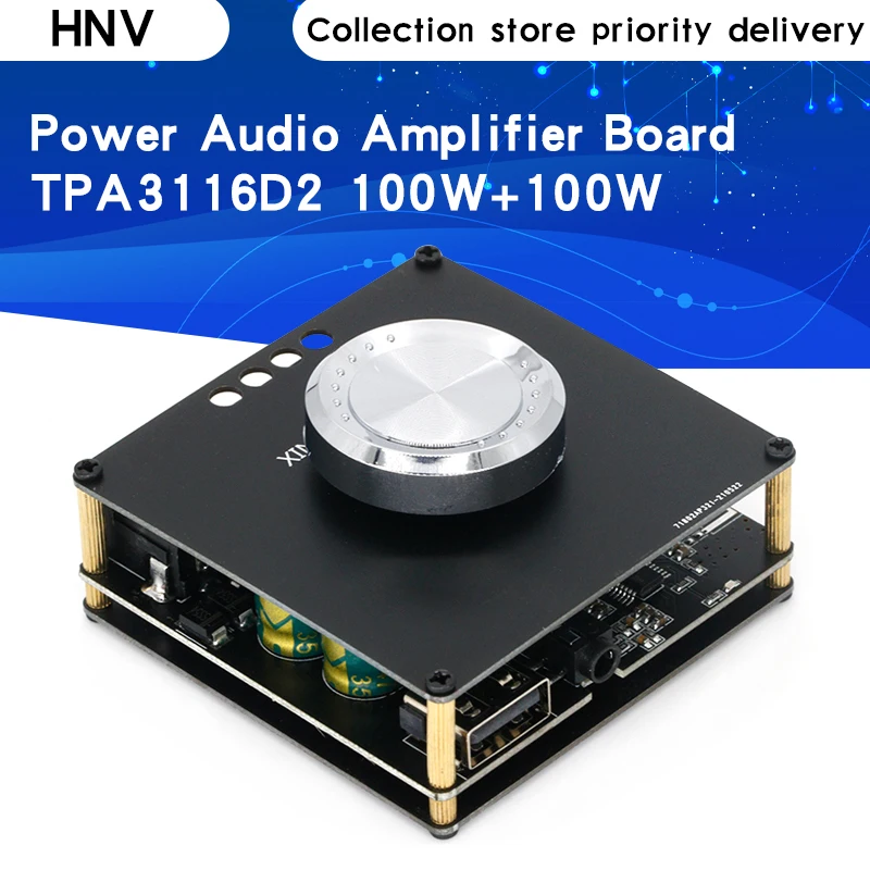 XY-AP100H 100W+100W Dual TPA3116D2 Bluetooth 5.0 Stereo Audio Digital Power Amplifier Board AMP Amplificador AUX USB APP | Электронные