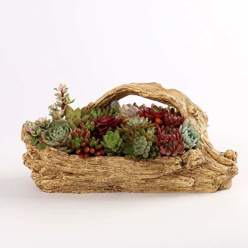 Beste Apple Tuin imitatie hout multi vlees bloempot creatieve vlees plant bloem pot