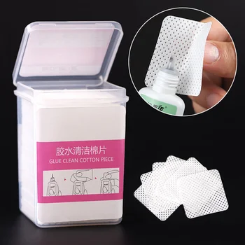 

600 Pcs Eyelash Extension Glue Remover Pads Cotton Paper Lashes Grafting Non-woven Glue Cleaning Wipes Makeup Tools