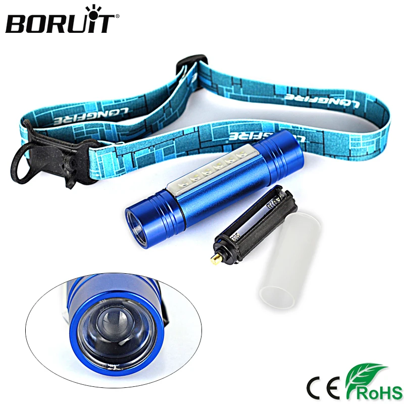 BORUiT 1811 светодиодный мини налобный фонарь 3 режима наружная походная фара