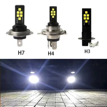 H7 h4 – kit ampoule de phare, 60w 26000lm 6000k, lumière blanche, feux de route, kit étanche, antibrouillard, pour voiture