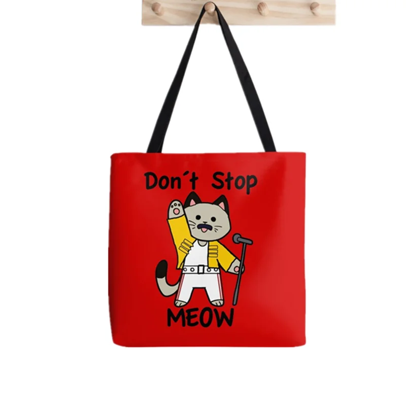 Shopper Freddie Mercury I Want To Drink Tea Printed Tote Bag women Harajuku shopper handbag girl shopping bag Lady Canvas Bag
